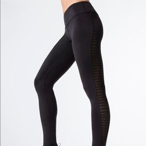 Alo Yoga Luminous leggings black mesh panel xs